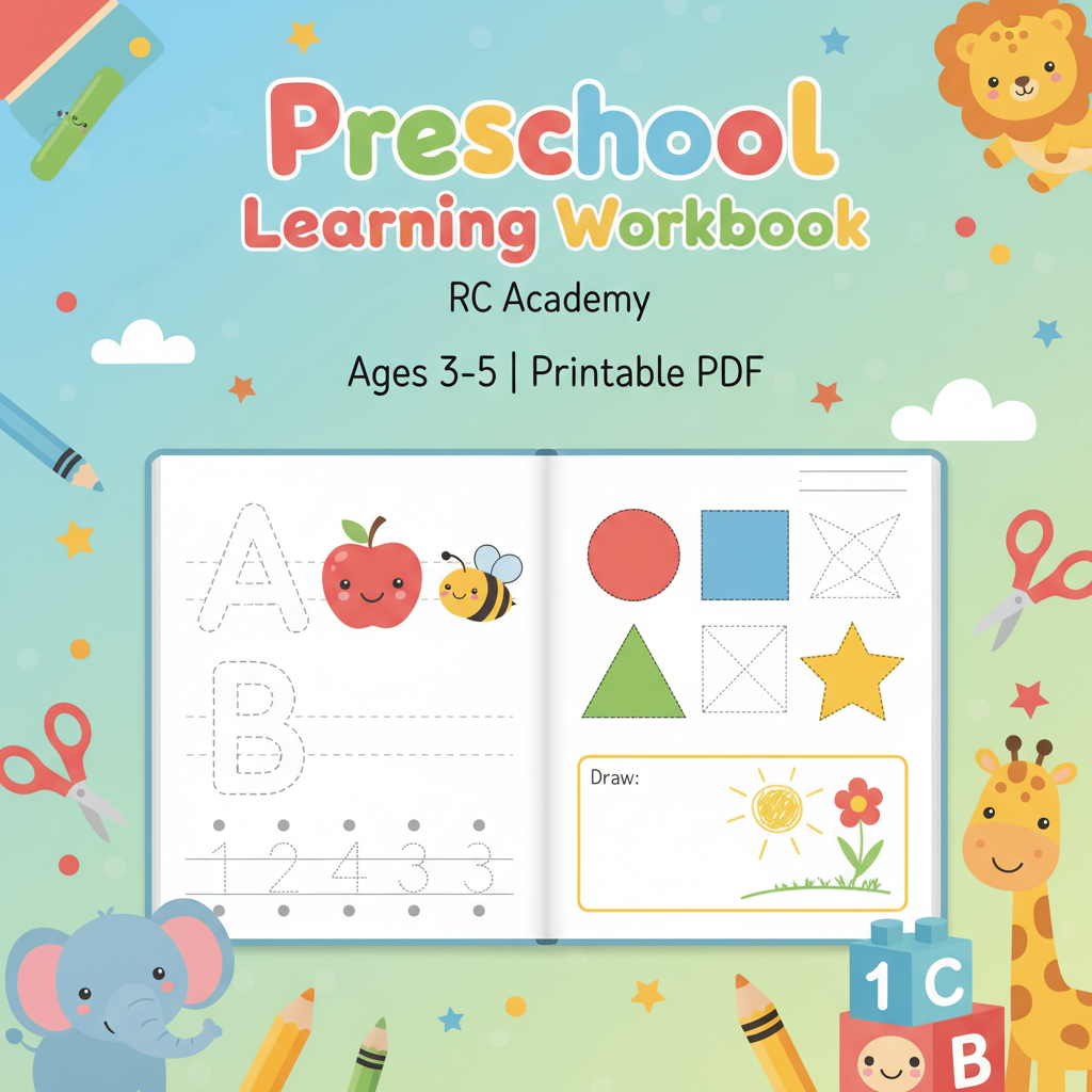 Preschool Learning Workbook Cover