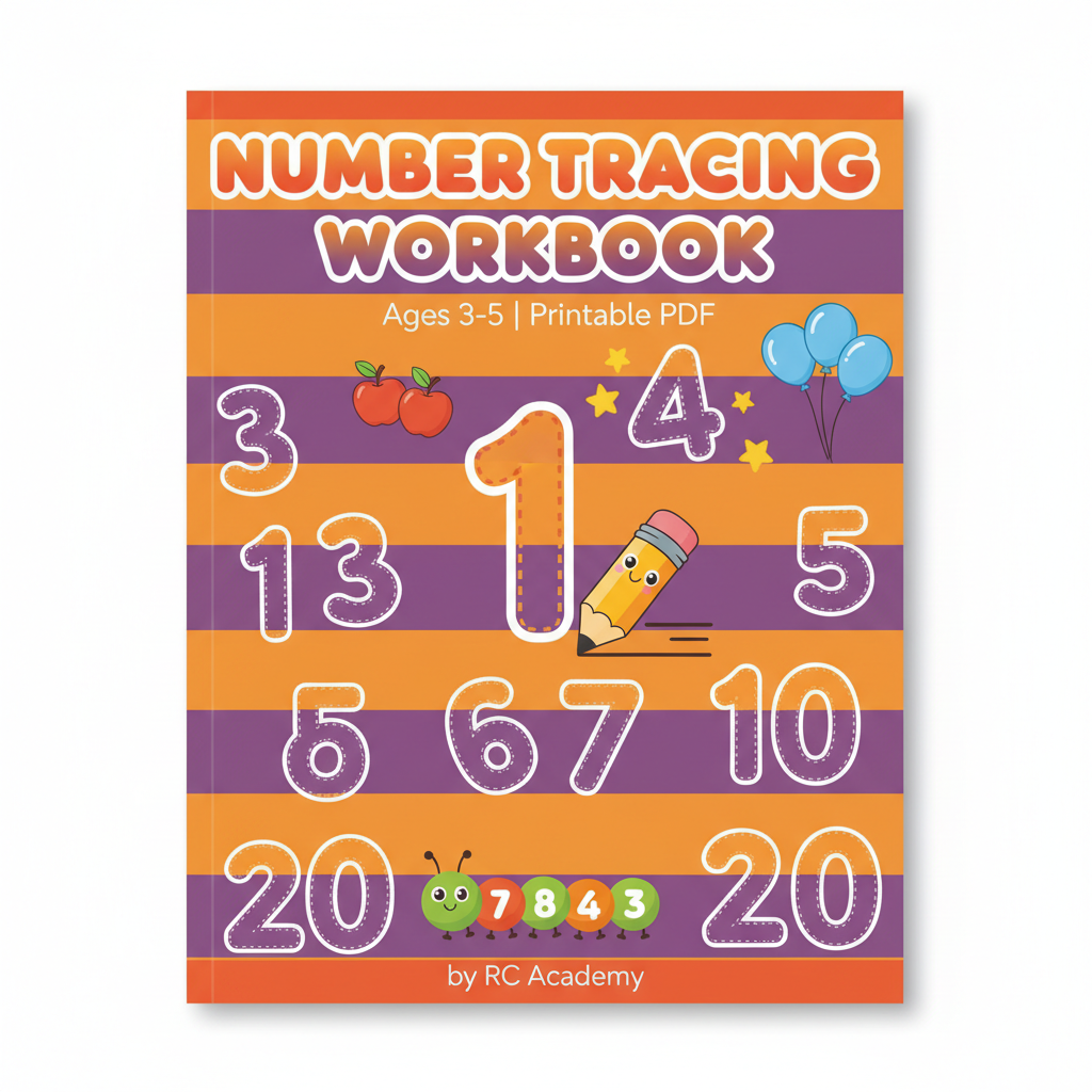 Number Tracing Workbook Cover