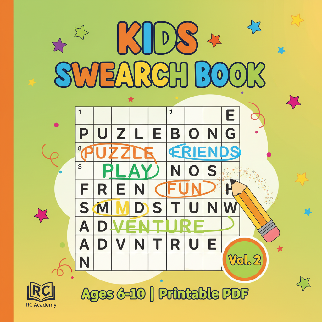 Kids Word Search Book Vol. 2 Cover