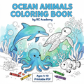 Ocean Animals Coloring Book Cover