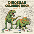 Dinosaur Coloring Book Cover