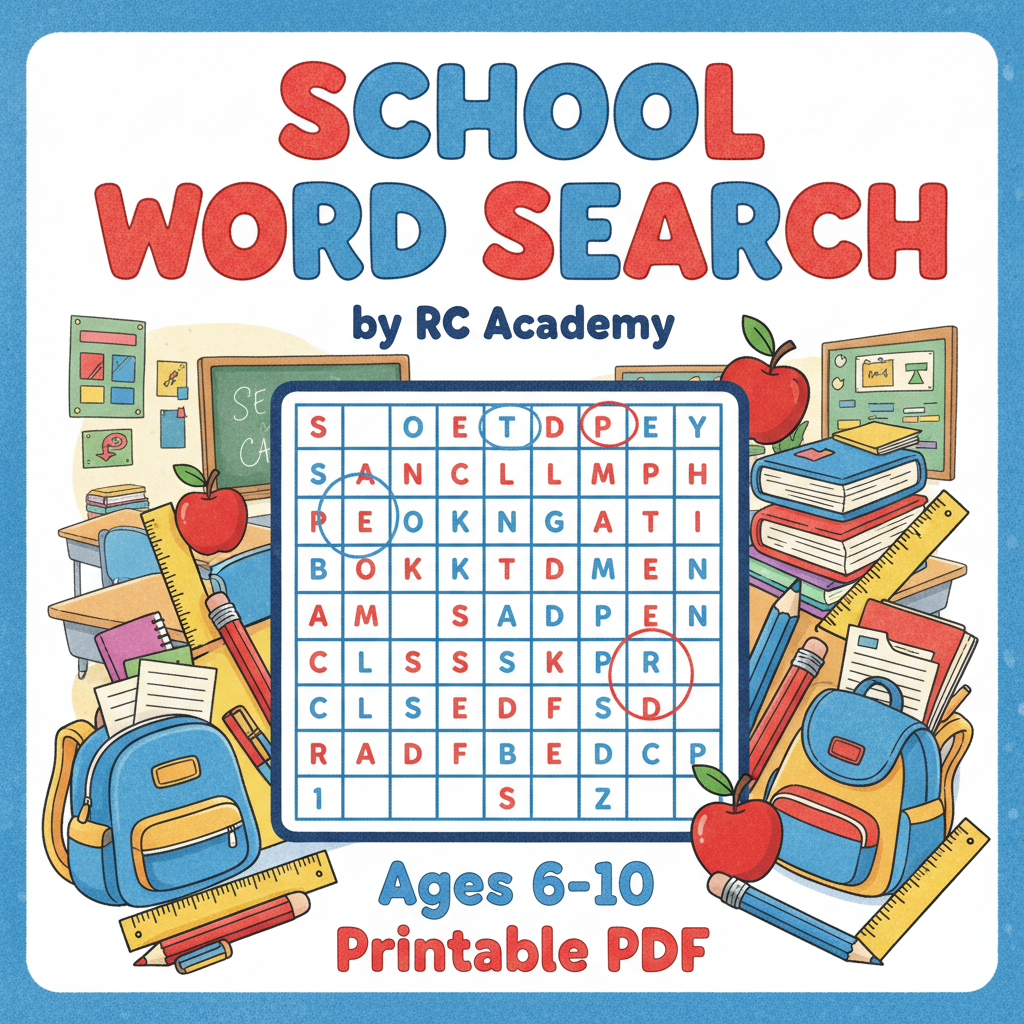 School Word Search Cover