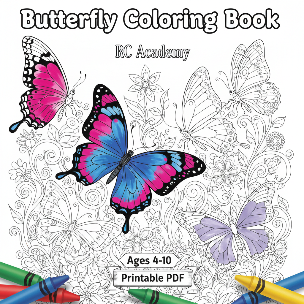 Butterfly Coloring Book Cover